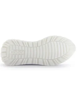 Leder-Sneakers in Weiß/ Beige