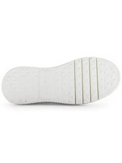 Leder-Sneakers in Weiß/ Bunt