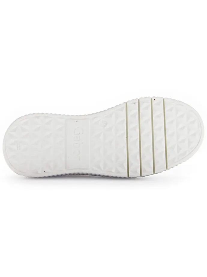 Leder-Sneakers in Weiß/ Bunt