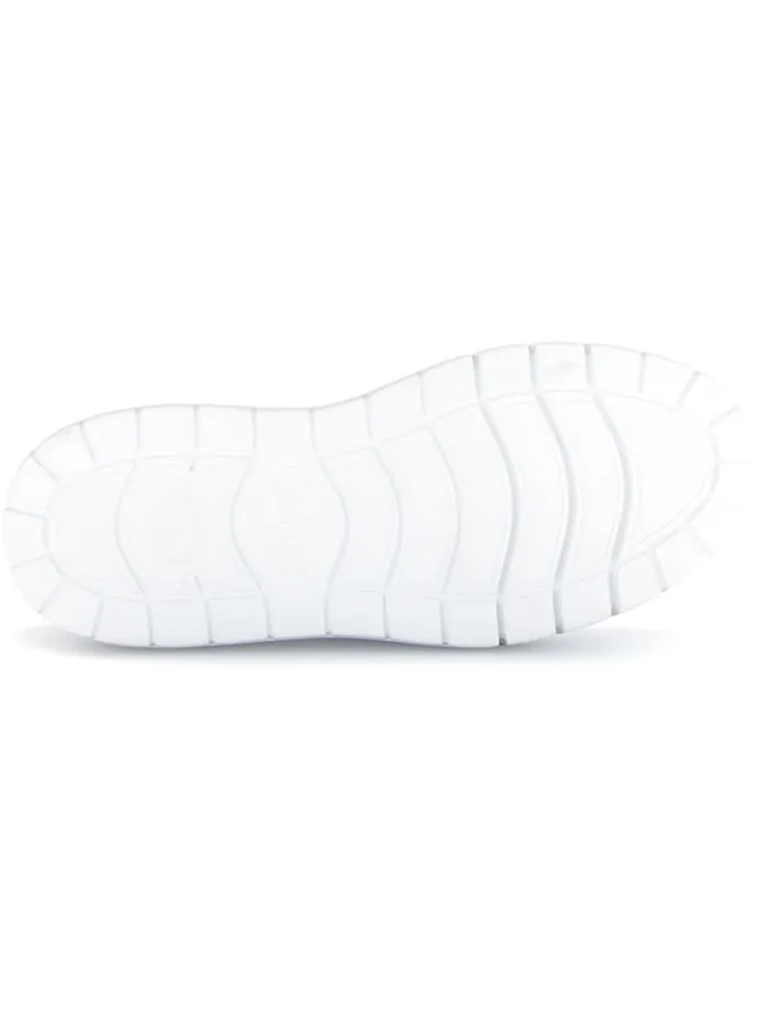 Leder-Sneakers in Weiß/ Bunt