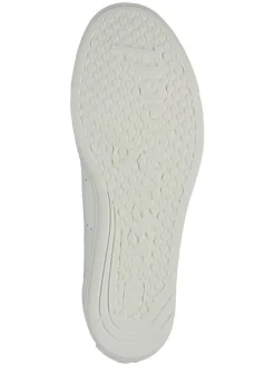 Leder-Sneakers in Weiß/ Grün