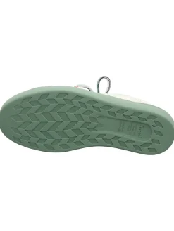 Leder-Sneakers in Weiß/ Grün/ Bunt