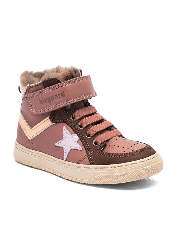Leder-Sneakers "Isak" in Rosa/ Braun