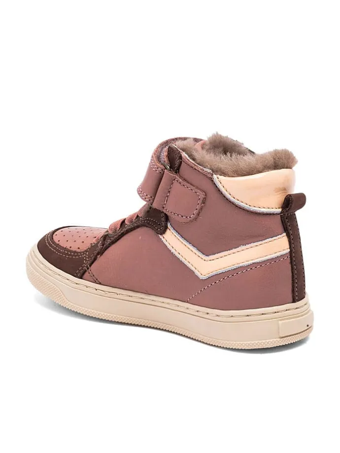 Leder-Sneakers "Isak" in Rosa/ Braun