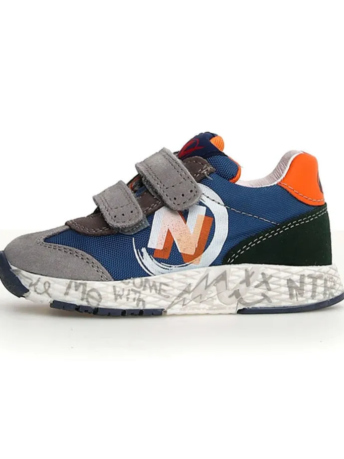 Leder-Sneakers "Jesko 2" in Blau/ Grau