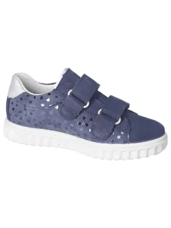 Leder-Sneakers "Julia" in Dunkelblau