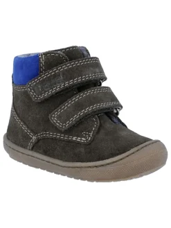 Leder-Sneakers "Maxi" in Anthrazit/ Blau