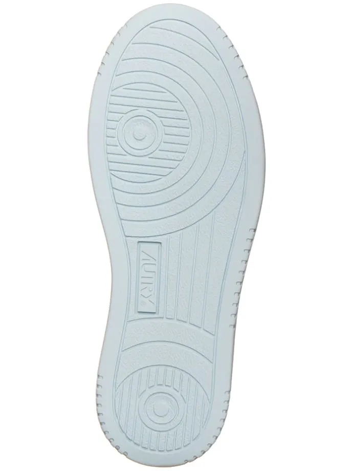 Leder-Sneakers "Medalist" in Weiß/ Hellblau