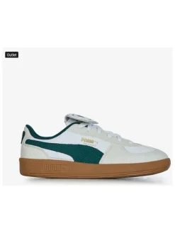 Leder-Sneakers "Palermo Premium" in Grün/ Beige