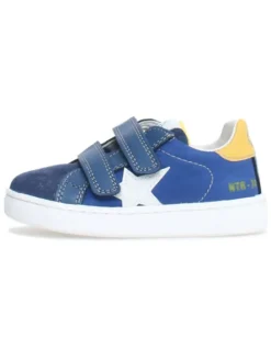 Leder-Sneakers "Pinn" in Blau