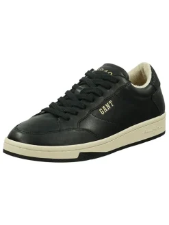 Leder-Sneakers "Prepus" in Schwarz