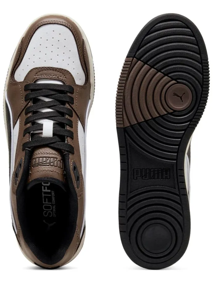 Leder-Sneakers "RBD Break" in Weiß/ Braun