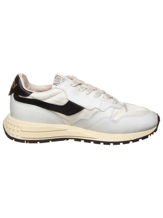 Leder-Sneakers "Reelwind Low" in Weiß/ Schwarz