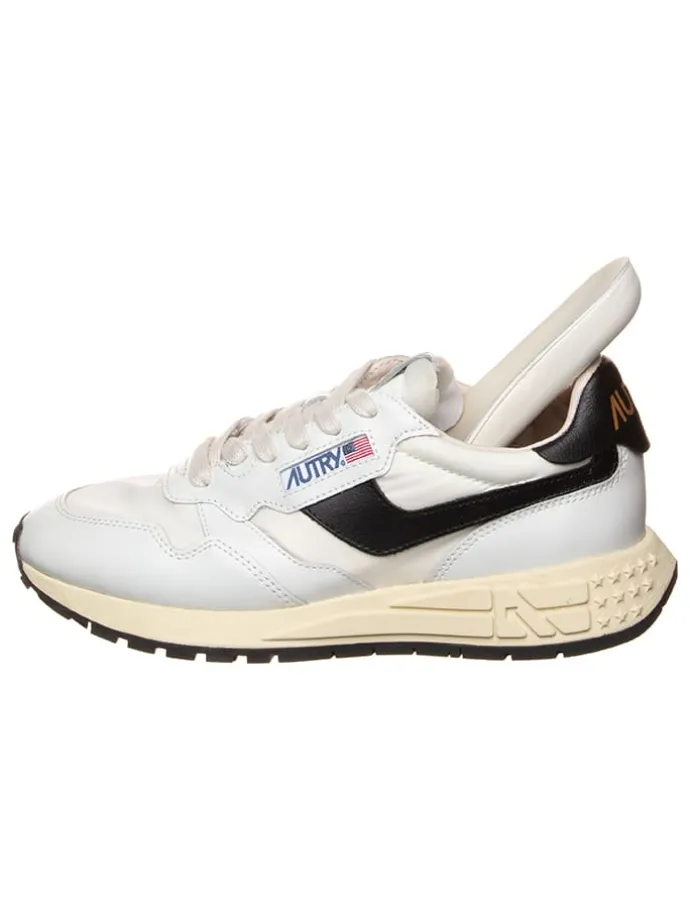 Leder-Sneakers "Reelwind Low" in Weiß/ Schwarz