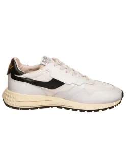 Leder-Sneakers "Relwind" in Weiß/ Schwarz