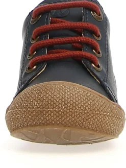 Leder-Sneakers "Romy" in Dunkelgrün/ Dunkelblau/ Rot