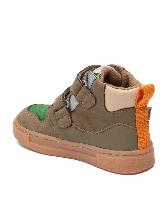 Leder-Sneakers "Roy" in Khaki