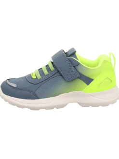 Leder-Sneakers "Rush" in Blau/ Grün