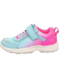 Leder-Sneakers "Rush" in Hellblau/ Pink