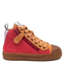 Leder-Sneakers "Ryan" in Pink/ Orange