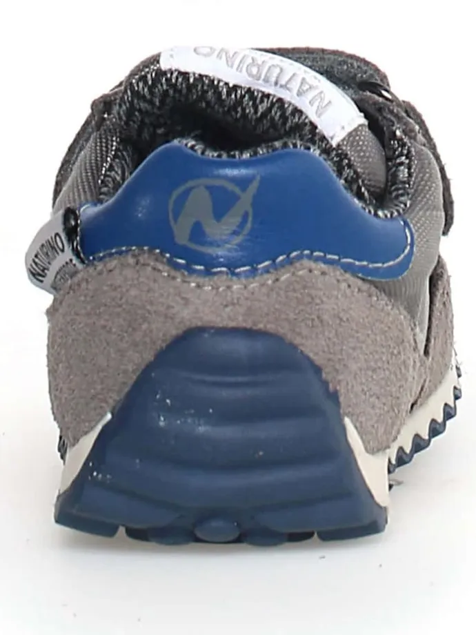 Leder-Sneakers "Sammy 2" in Blau/ Grau