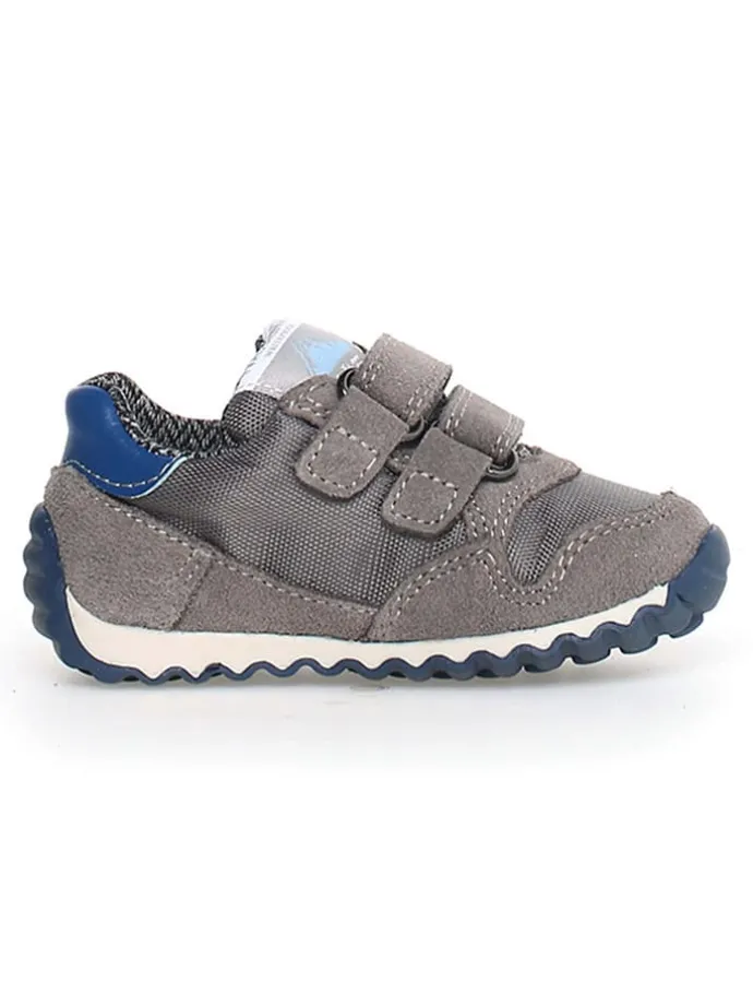 Leder-Sneakers "Sammy 2" in Blau/ Grau