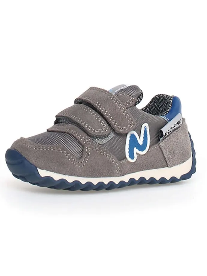 Leder-Sneakers "Sammy 2" in Blau/ Grau