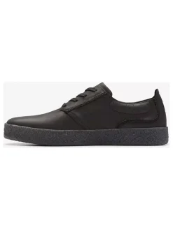 Leder-Sneakers "Street hill Lace" in Schwarz