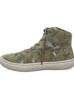 Leder-Sneakers "Tjub" in Khaki