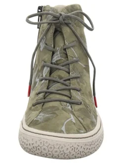 Leder-Sneakers "Tjub" in Khaki