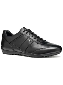 Leder-Sneakers "Wells" in Schwarz