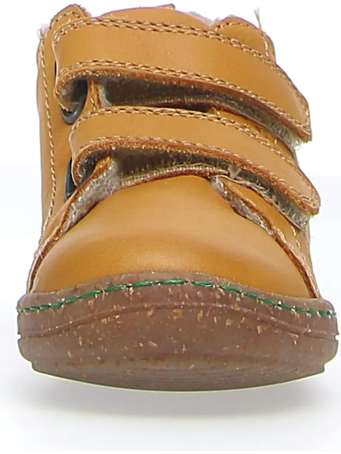 Leder-Sneakers "Windy" in Gelb