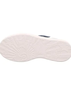 Leder-Spangeballerinas in Hellblau