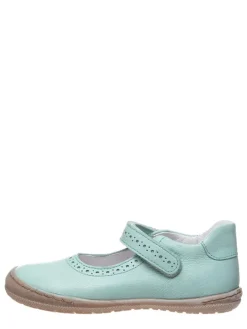Leder-Spangenballerinas in Mint