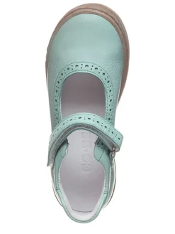 Leder-Spangenballerinas in Mint