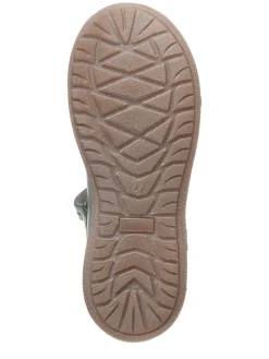 Leder-Spangenballerinas in Mint