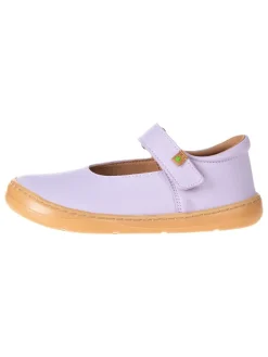 Leder-Spangenballerinas in Lila