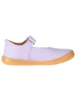 Leder-Spangenballerinas in Lila