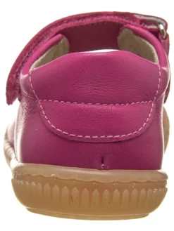 Leder-Spangenballerinas in Pink