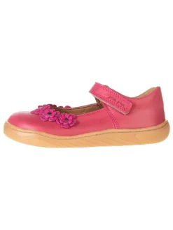 Leder-Spangenballerinas in Pink