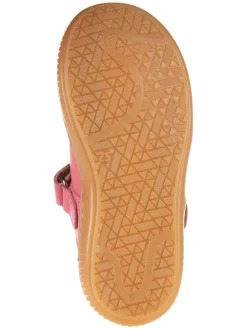 Leder-Spangenballerinas in Rosa