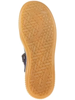 Leder-Spangenballerinas in Dunkelblau