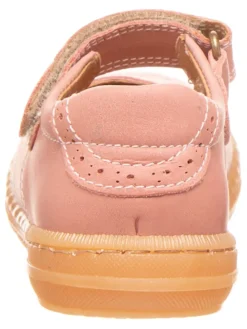 Leder-Spangenballerinas in Rosa