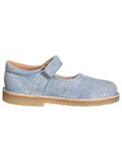 Leder-Spangenballerinas "Nashville" in Hellblau