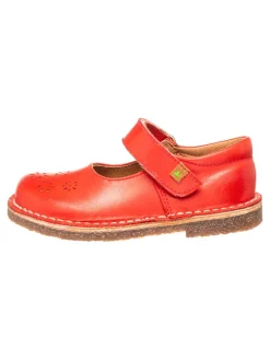 Leder-Spangenballerinas "Nashville" in Rot
