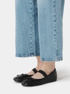 Leder-Spangenballerinas 