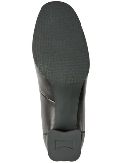 Leder-Spangenpumps in Schwarz