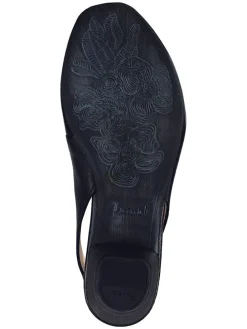 Leder-Spangenpumps in Schwarz