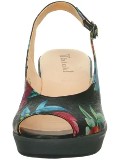 Leder-Spangenpumps in Schwarz