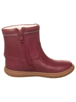 Leder-Stiefel "Flash Midi" in Bordeaux